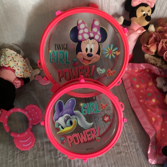 DISNEY lot of 7 Minnie toys-Drum set Baby comfort blanket rattle activity toys - Picture 3 of 16